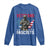 Veterans Against Fascists Long Sleeve Shirt Patriotic Soldier Vintage American Flag - Wonder Print Shop