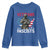 Veterans Against Fascists Youth Sweatshirt Patriotic Soldier Vintage American Flag - Wonder Print Shop