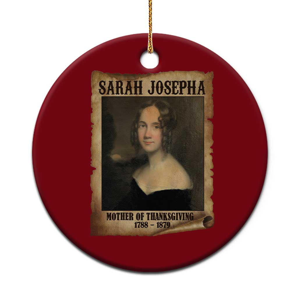 Sarah Josepha Hale Ceramic Ornament Mother Of Thanksgiving - Wonder Print Shop