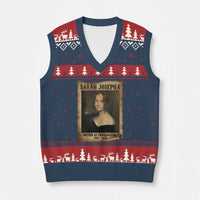 Sarah Josepha Hale V-Neck Knit Sweater Vest Mother Of Thanksgiving - Wonder Print Shop