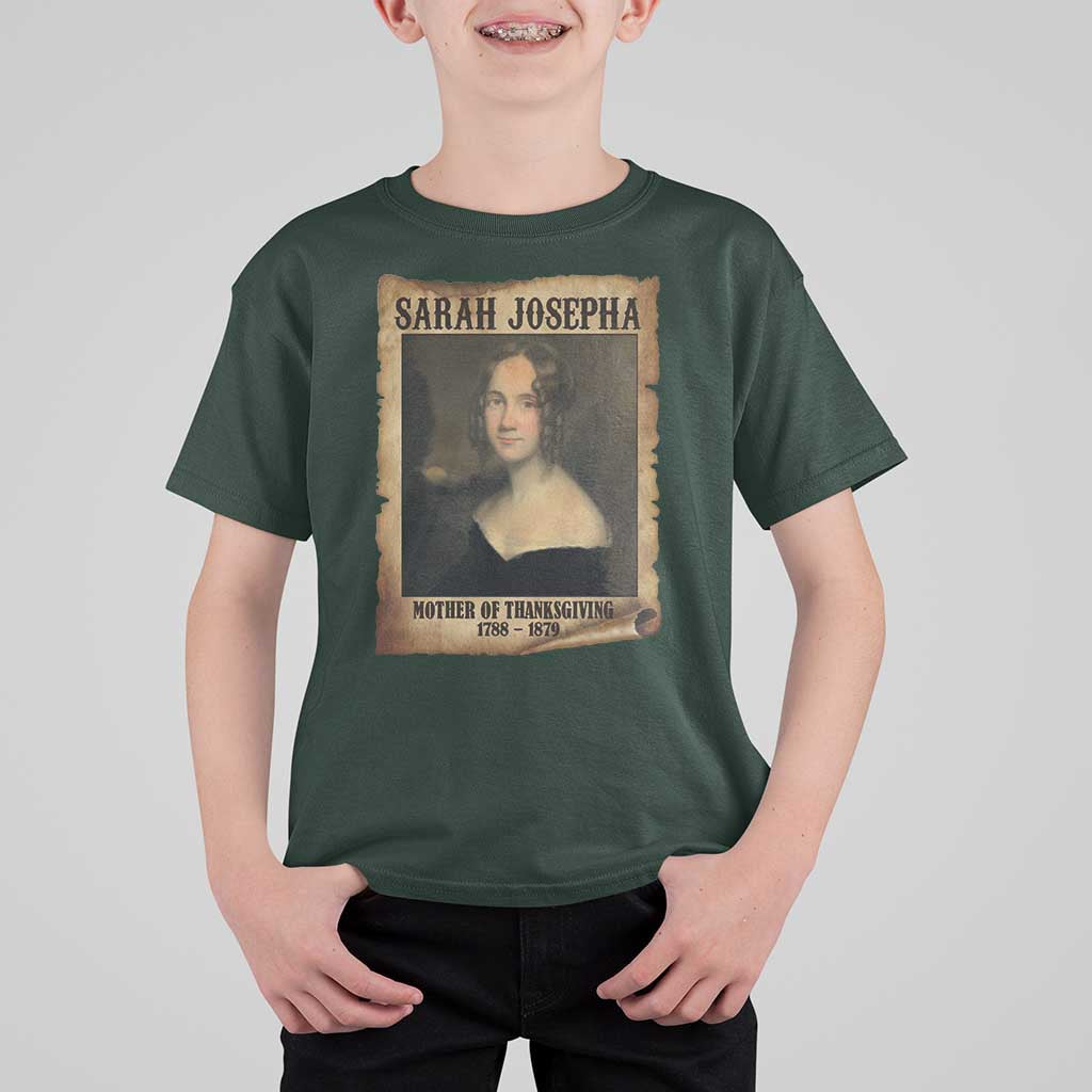 Sarah Josepha Hale T Shirt For Kid Mother Of Thanksgiving - Wonder Print Shop