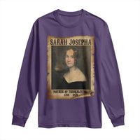 Sarah Josepha Hale Long Sleeve Shirt Mother Of Thanksgiving - Wonder Print Shop