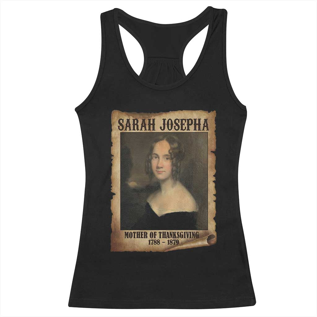 Sarah Josepha Hale Racerback Tank Top Mother Of Thanksgiving - Wonder Print Shop