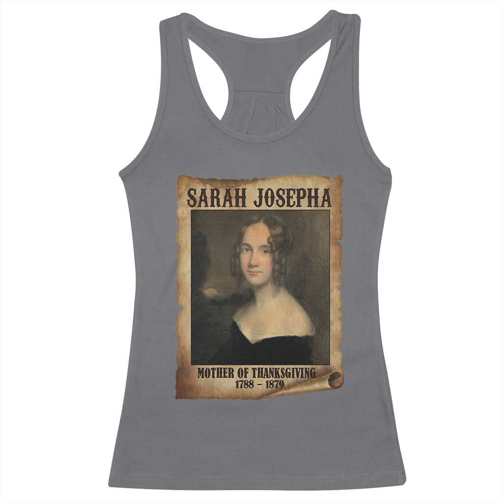 Sarah Josepha Hale Racerback Tank Top Mother Of Thanksgiving - Wonder Print Shop