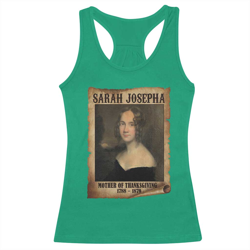 Sarah Josepha Hale Racerback Tank Top Mother Of Thanksgiving - Wonder Print Shop