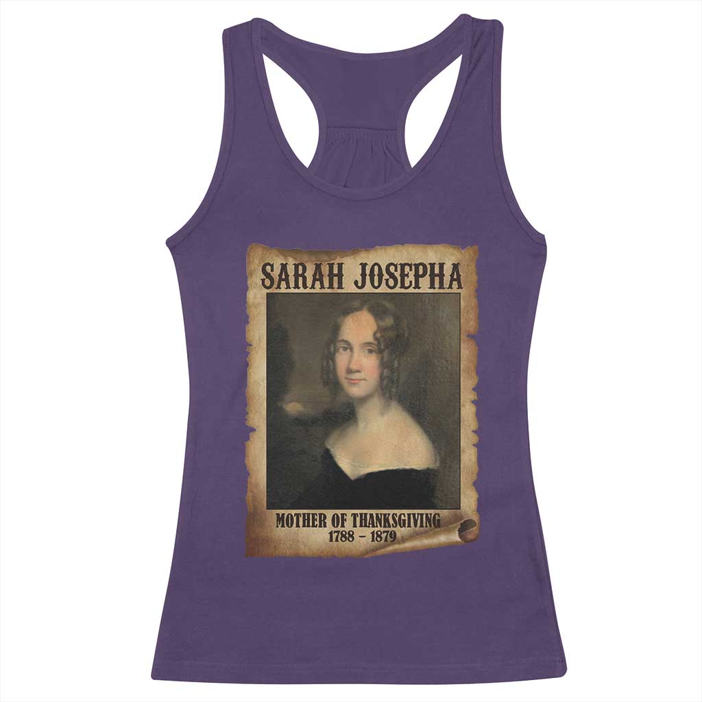 Sarah Josepha Hale Racerback Tank Top Mother Of Thanksgiving - Wonder Print Shop
