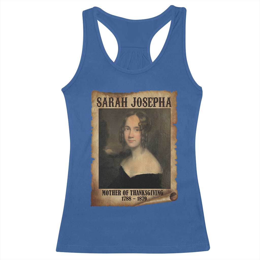 Sarah Josepha Hale Racerback Tank Top Mother Of Thanksgiving - Wonder Print Shop
