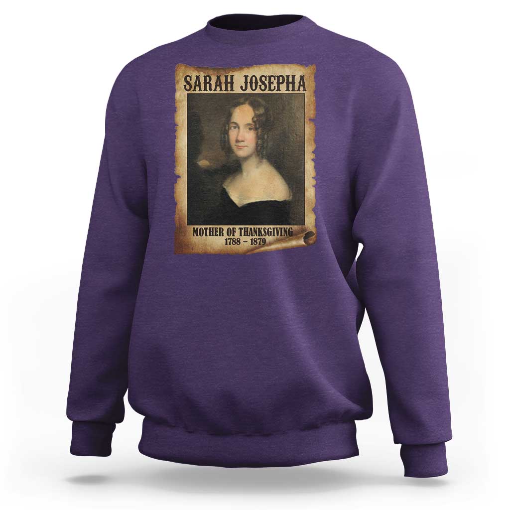 Sarah Josepha Hale Sweatshirt Mother Of Thanksgiving - Wonder Print Shop