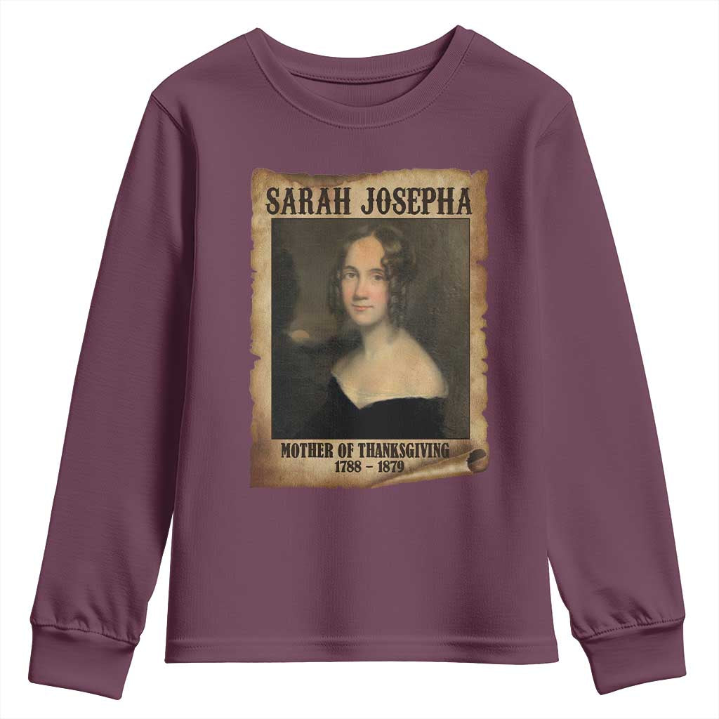 Sarah Josepha Hale Youth Sweatshirt Mother Of Thanksgiving - Wonder Print Shop