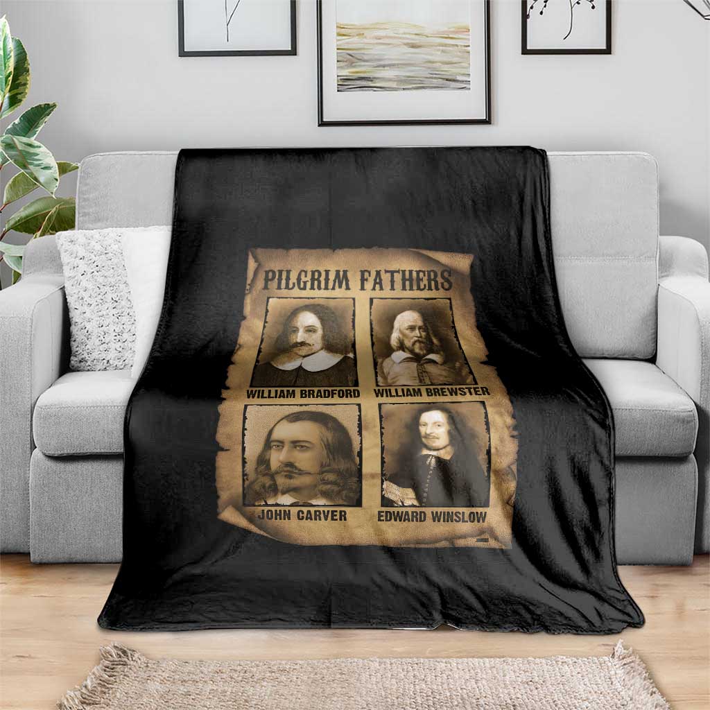 Thanksgiving Pilgrim Fathers Throw Blanket Plymouth Colony Massachusetts History - Wonder Print Shop