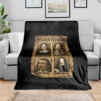 Thanksgiving Pilgrim Fathers Throw Blanket Plymouth Colony Massachusetts History - Wonder Print Shop