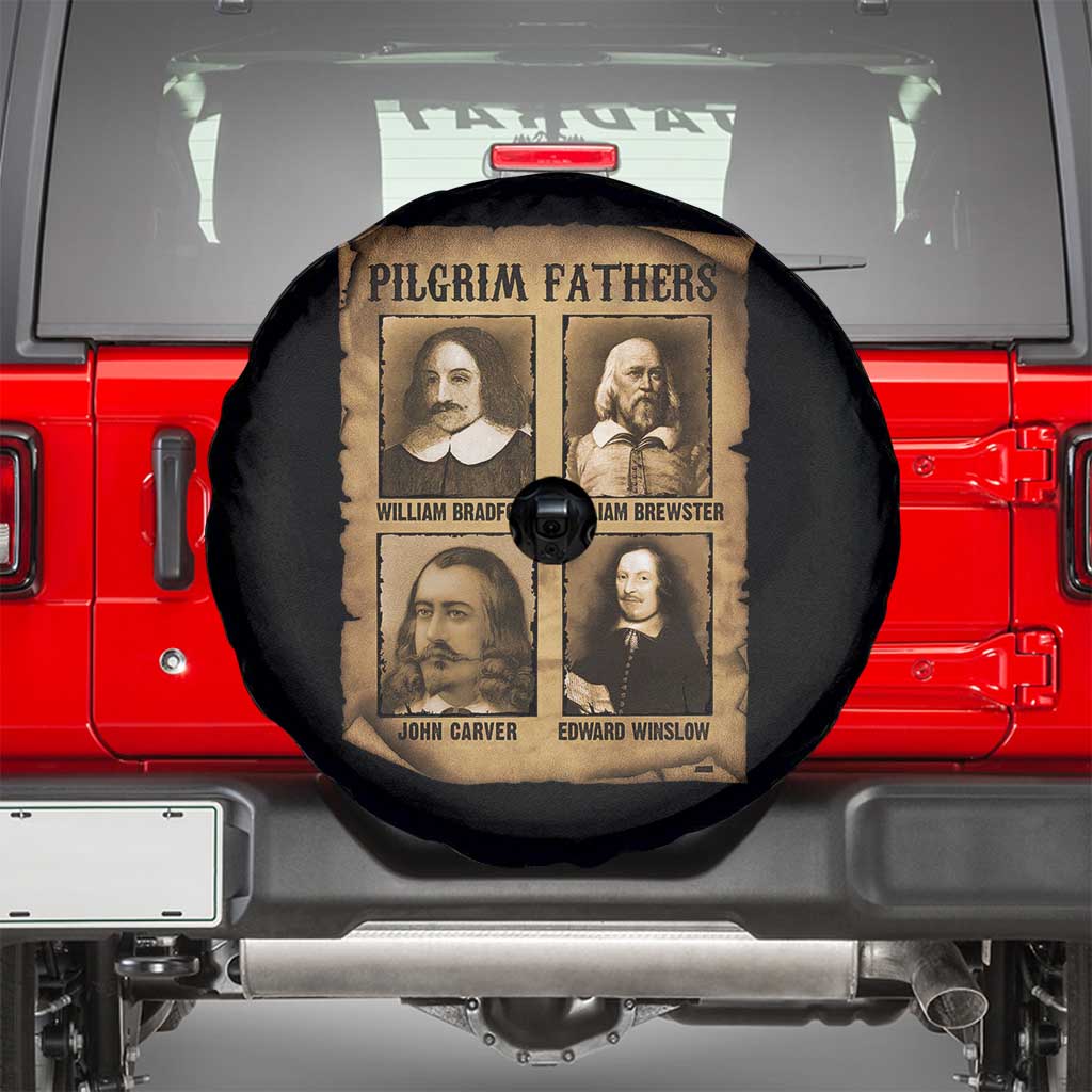 Thanksgiving Pilgrim Fathers Spare Tire Cover Plymouth Colony Massachusetts History - Wonder Print Shop