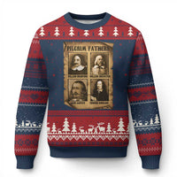 Thanksgiving Pilgrim Fathers Ugly Christmas Sweater Plymouth Colony Massachusetts History - Wonder Print Shop