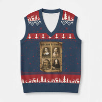 Thanksgiving Pilgrim Fathers V-Neck Knit Sweater Vest Plymouth Colony Massachusetts History - Wonder Print Shop