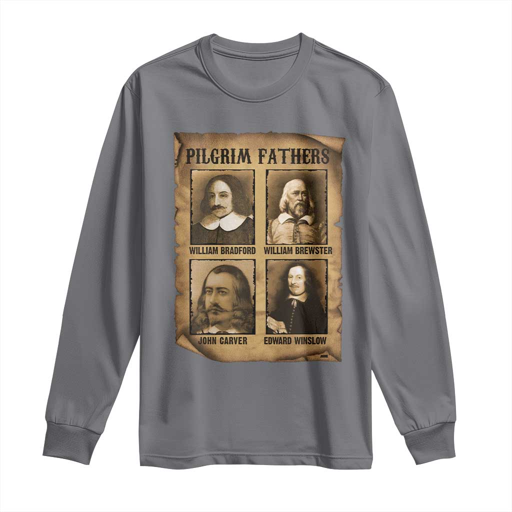Thanksgiving Pilgrim Fathers Long Sleeve Shirt Plymouth Colony Massachusetts History - Wonder Print Shop