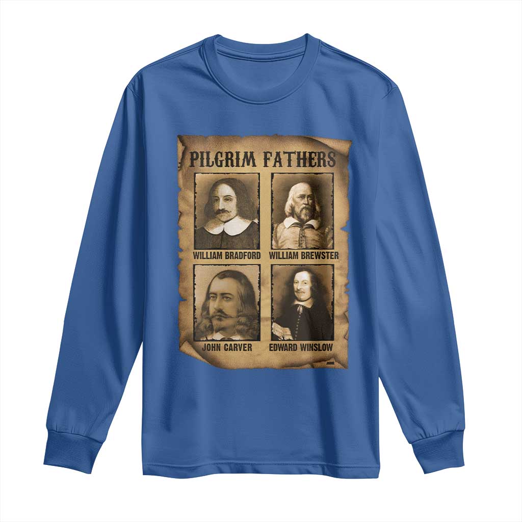 Thanksgiving Pilgrim Fathers Long Sleeve Shirt Plymouth Colony Massachusetts History - Wonder Print Shop