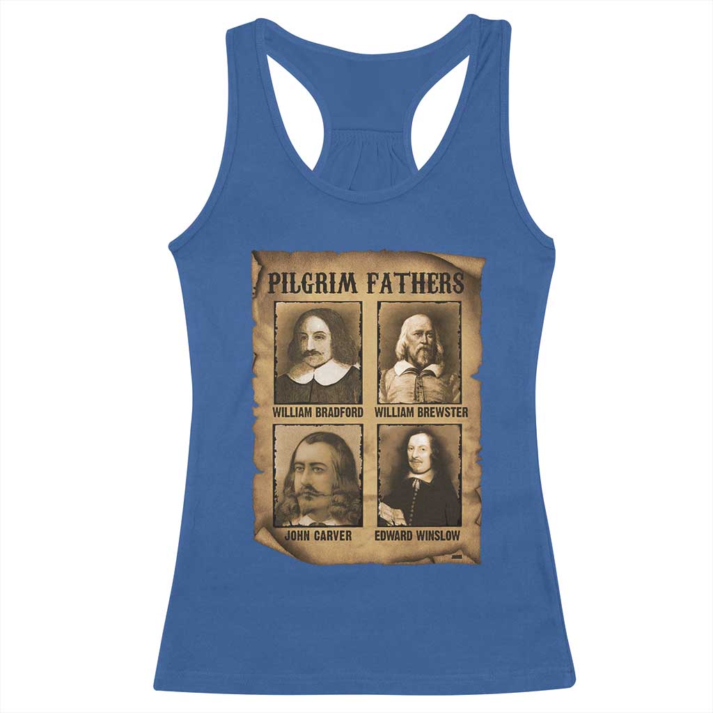 Thanksgiving Pilgrim Fathers Racerback Tank Top Plymouth Colony Massachusetts History - Wonder Print Shop