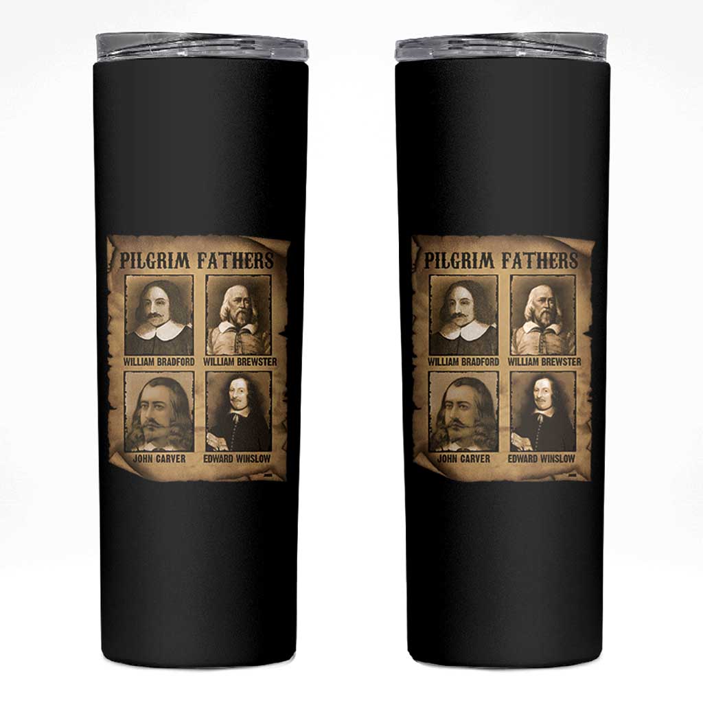 Thanksgiving Pilgrim Fathers Skinny Tumbler Plymouth Colony Massachusetts History - Wonder Print Shop