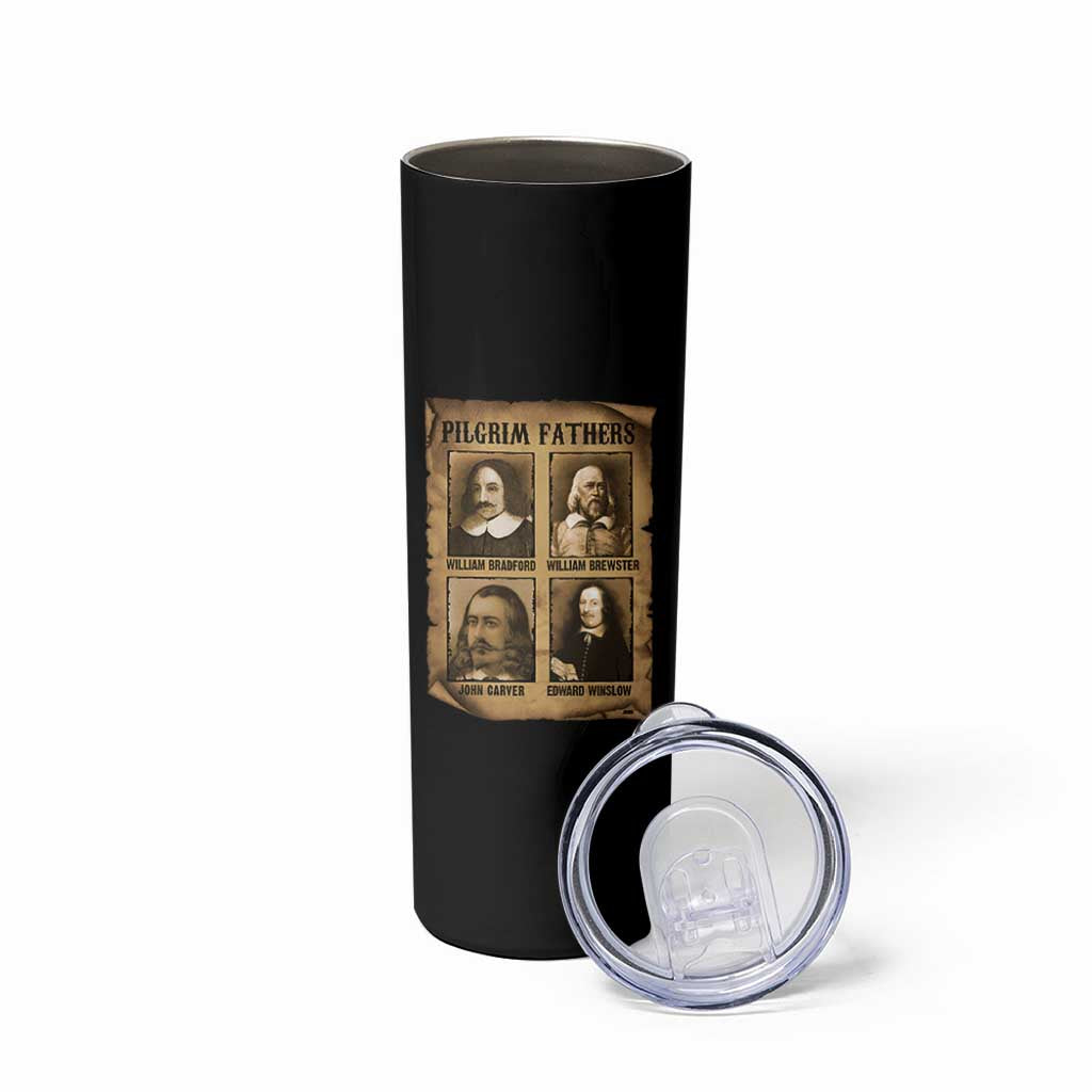 Thanksgiving Pilgrim Fathers Skinny Tumbler Plymouth Colony Massachusetts History - Wonder Print Shop