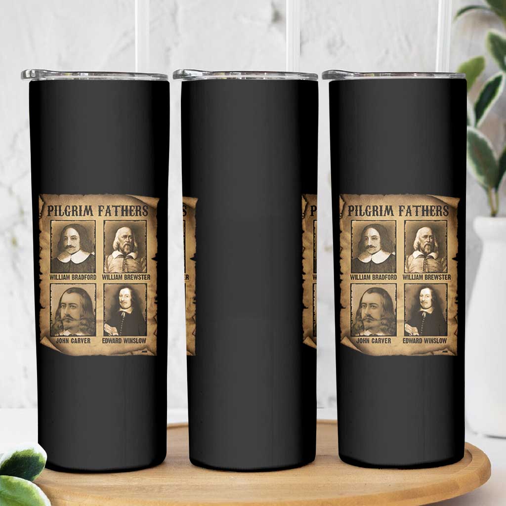 Thanksgiving Pilgrim Fathers Skinny Tumbler Plymouth Colony Massachusetts History - Wonder Print Shop