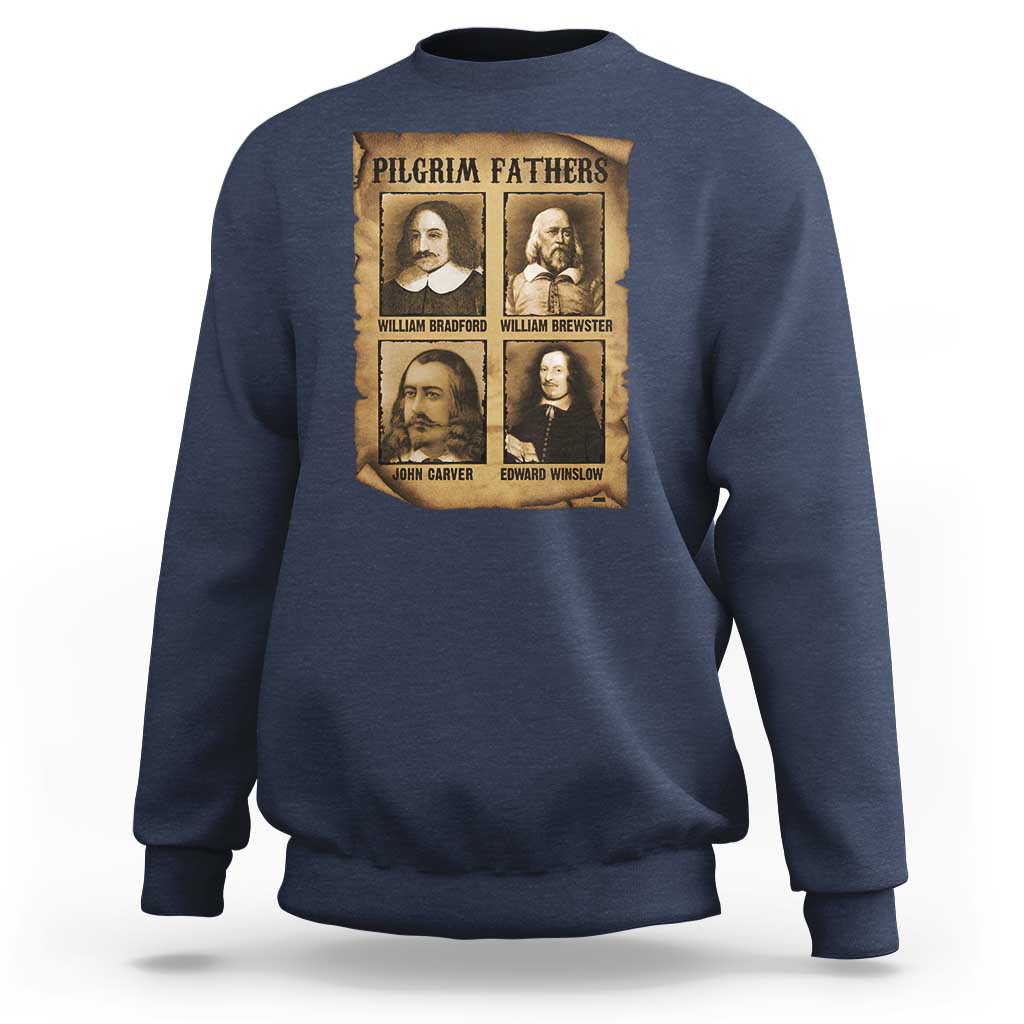Thanksgiving Pilgrim Fathers Sweatshirt Plymouth Colony Massachusetts History - Wonder Print Shop