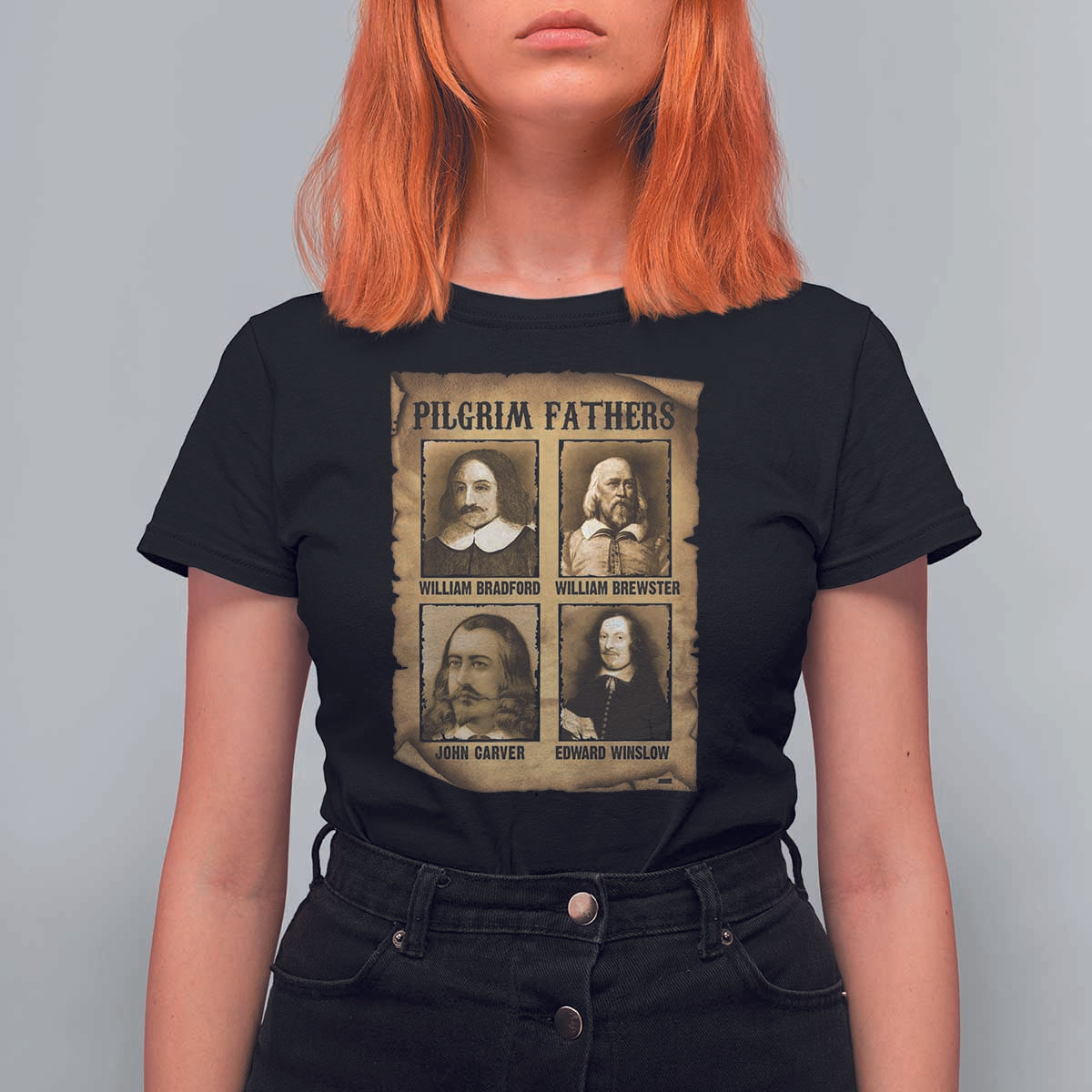 Thanksgiving Pilgrim Fathers T Shirt For Women Plymouth Colony Massachusetts History - Wonder Print Shop