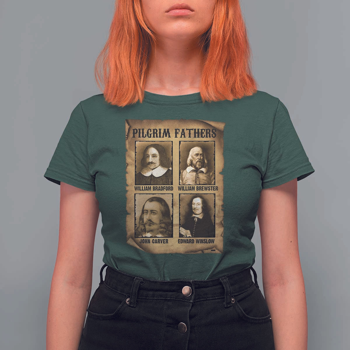 Thanksgiving Pilgrim Fathers T Shirt For Women Plymouth Colony Massachusetts History - Wonder Print Shop
