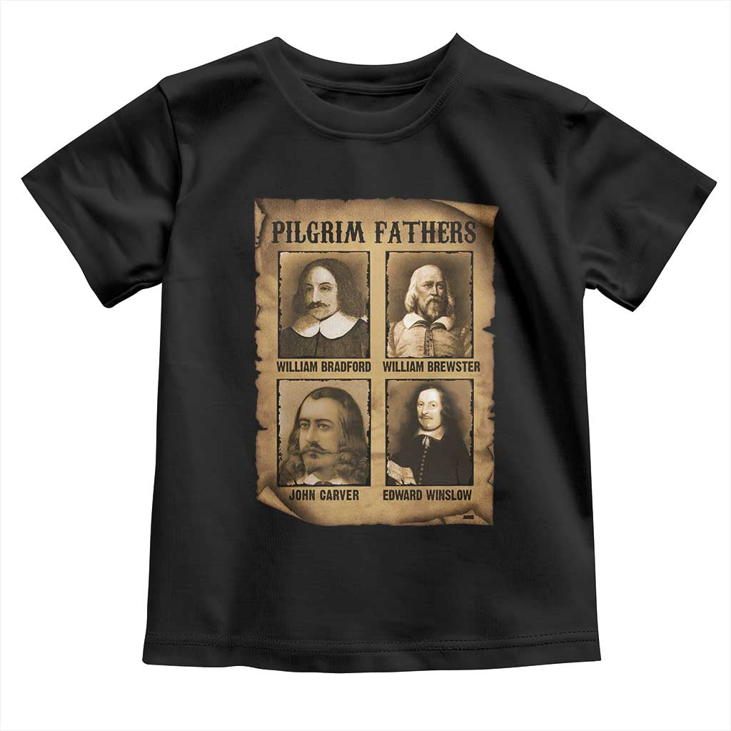 Thanksgiving Pilgrim Fathers Toddler T Shirt Plymouth Colony Massachusetts History - Wonder Print Shop