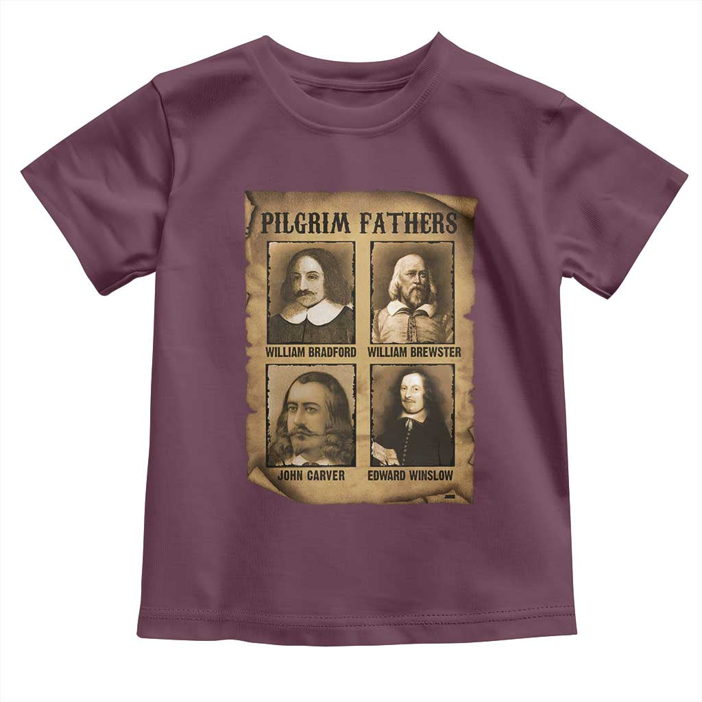Thanksgiving Pilgrim Fathers Toddler T Shirt Plymouth Colony Massachusetts History - Wonder Print Shop