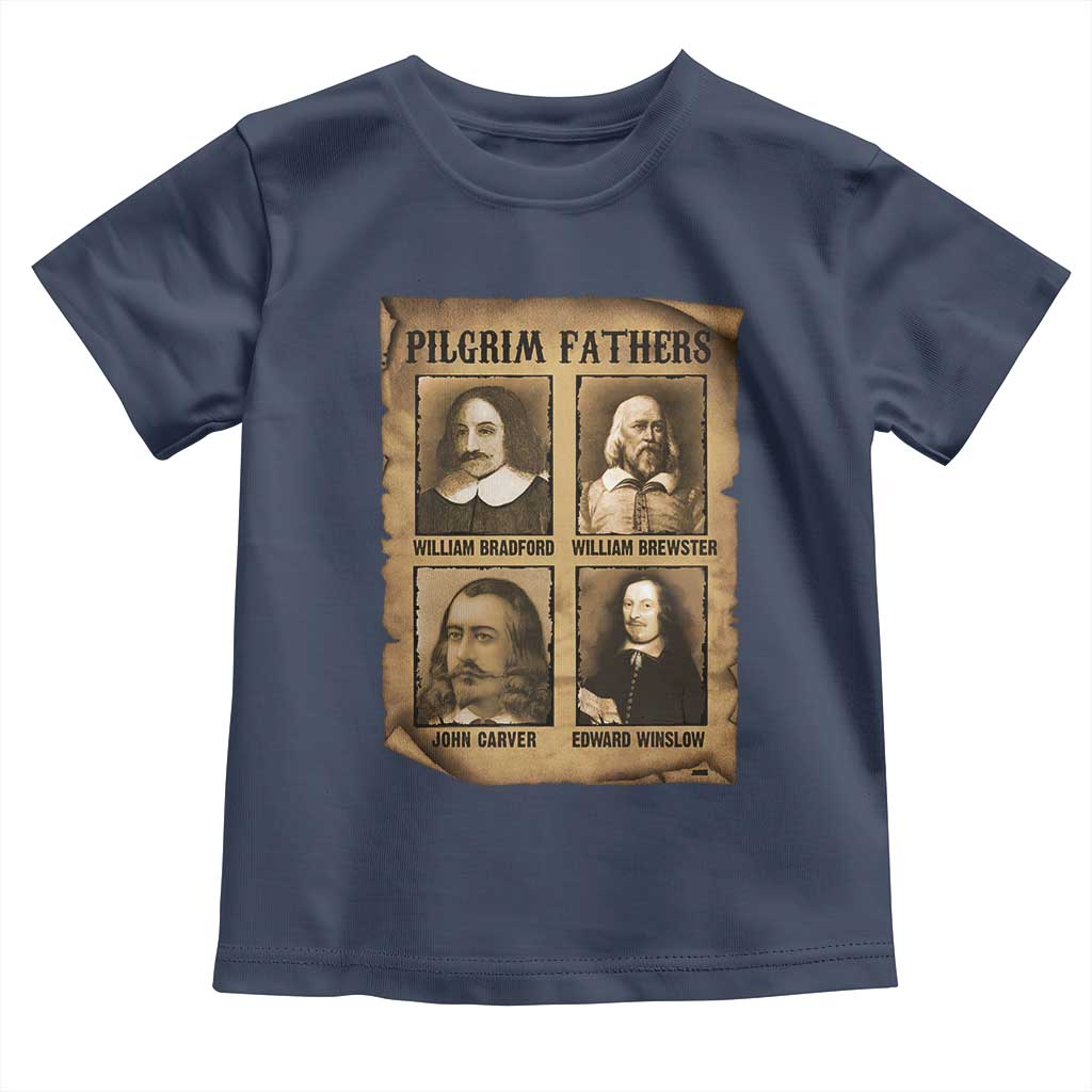 Thanksgiving Pilgrim Fathers Toddler T Shirt Plymouth Colony Massachusetts History - Wonder Print Shop