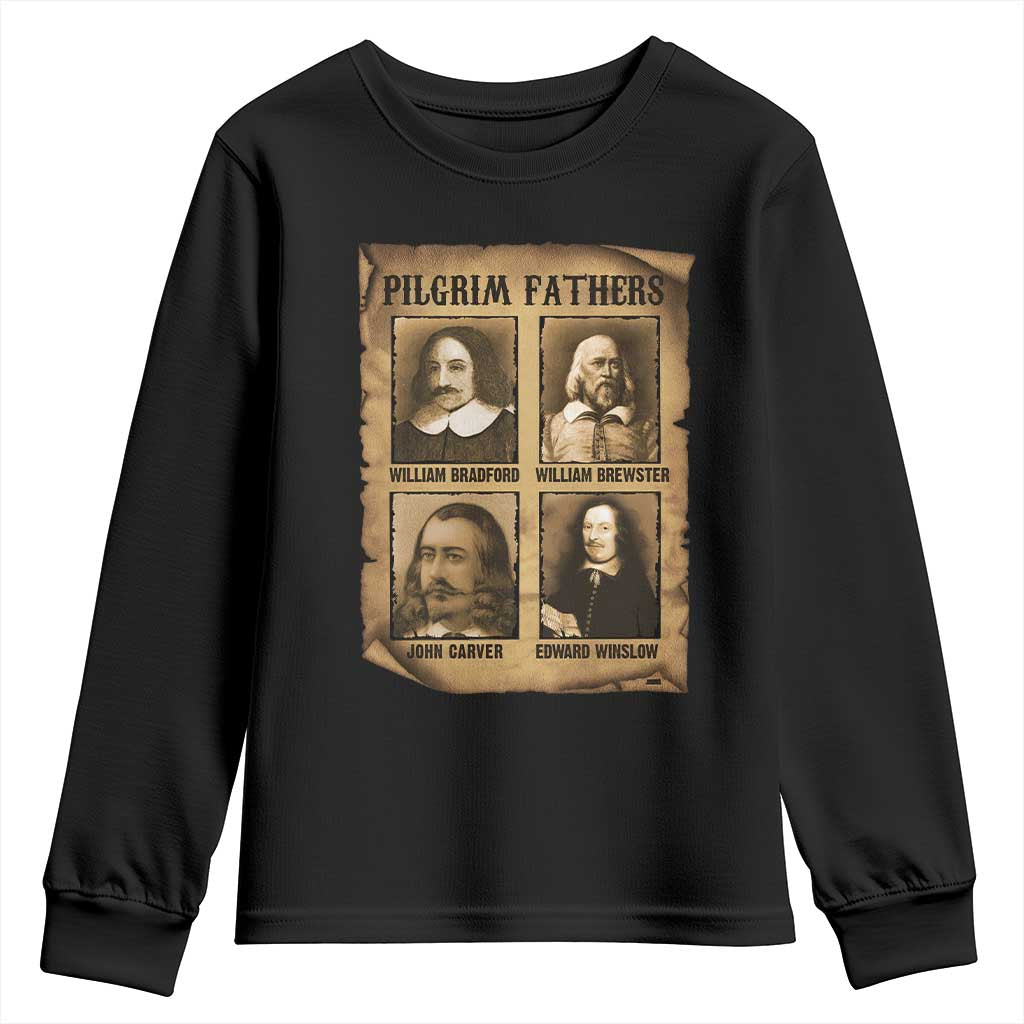 Thanksgiving Pilgrim Fathers Youth Sweatshirt Plymouth Colony Massachusetts History - Wonder Print Shop