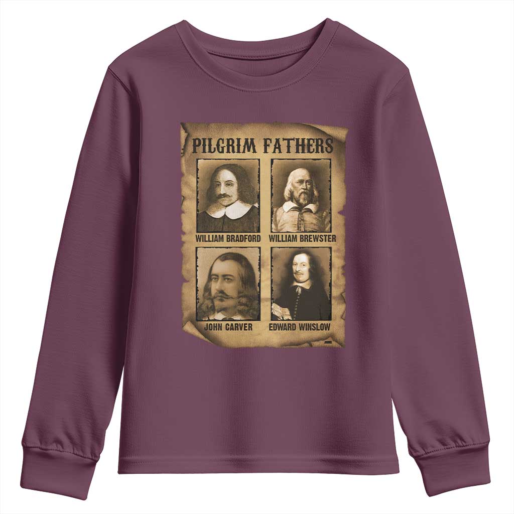 Thanksgiving Pilgrim Fathers Youth Sweatshirt Plymouth Colony Massachusetts History - Wonder Print Shop