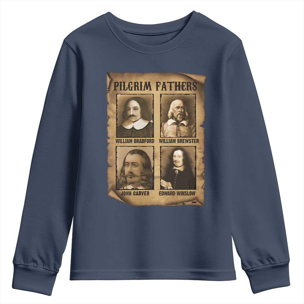 Thanksgiving Pilgrim Fathers Youth Sweatshirt Plymouth Colony Massachusetts History - Wonder Print Shop