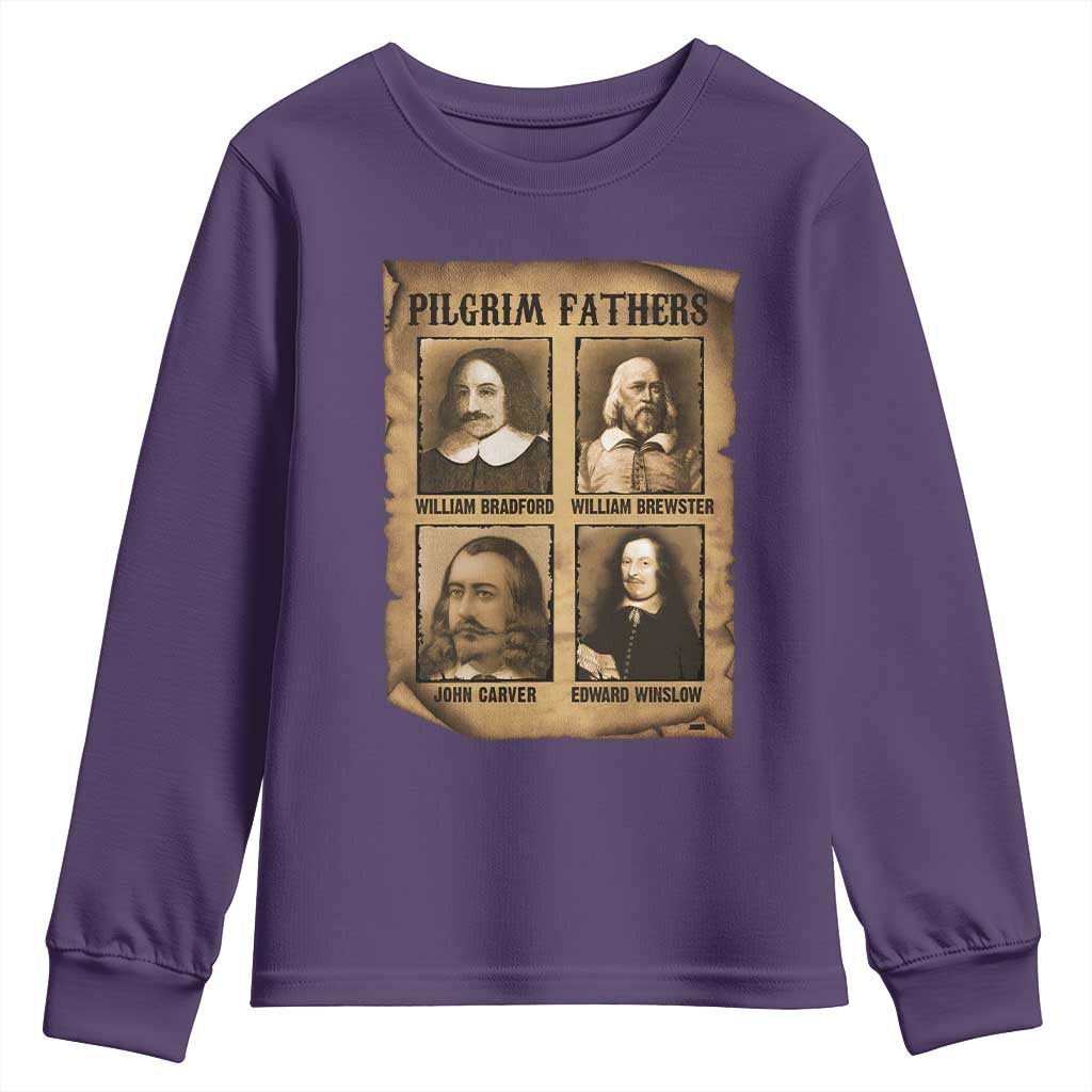 Thanksgiving Pilgrim Fathers Youth Sweatshirt Plymouth Colony Massachusetts History - Wonder Print Shop