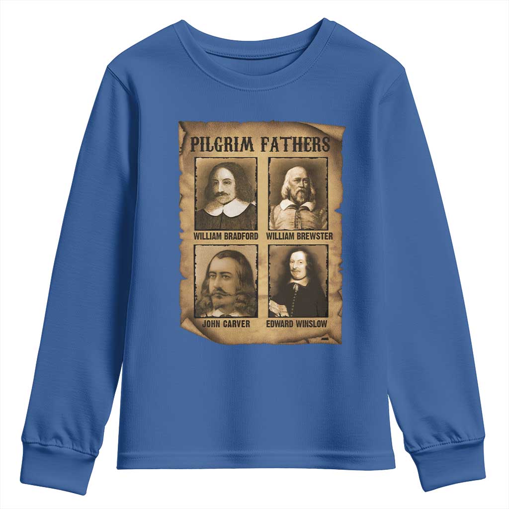 Thanksgiving Pilgrim Fathers Youth Sweatshirt Plymouth Colony Massachusetts History - Wonder Print Shop