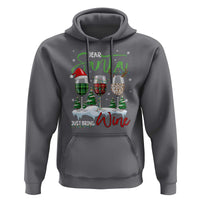 Funny Christmas Wine Hoodie Dear Santa Just Bring Wine Winter Holiday