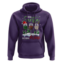 Funny Christmas Wine Hoodie Dear Santa Just Bring Wine Winter Holiday