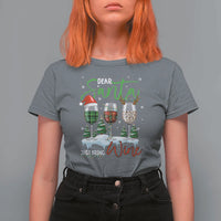 Funny Christmas Wine T Shirt For Women Dear Santa Just Bring Wine Winter Holiday - Wonder Print Shop