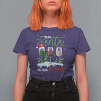 Funny Christmas Wine T Shirt For Women Dear Santa Just Bring Wine Winter Holiday - Wonder Print Shop