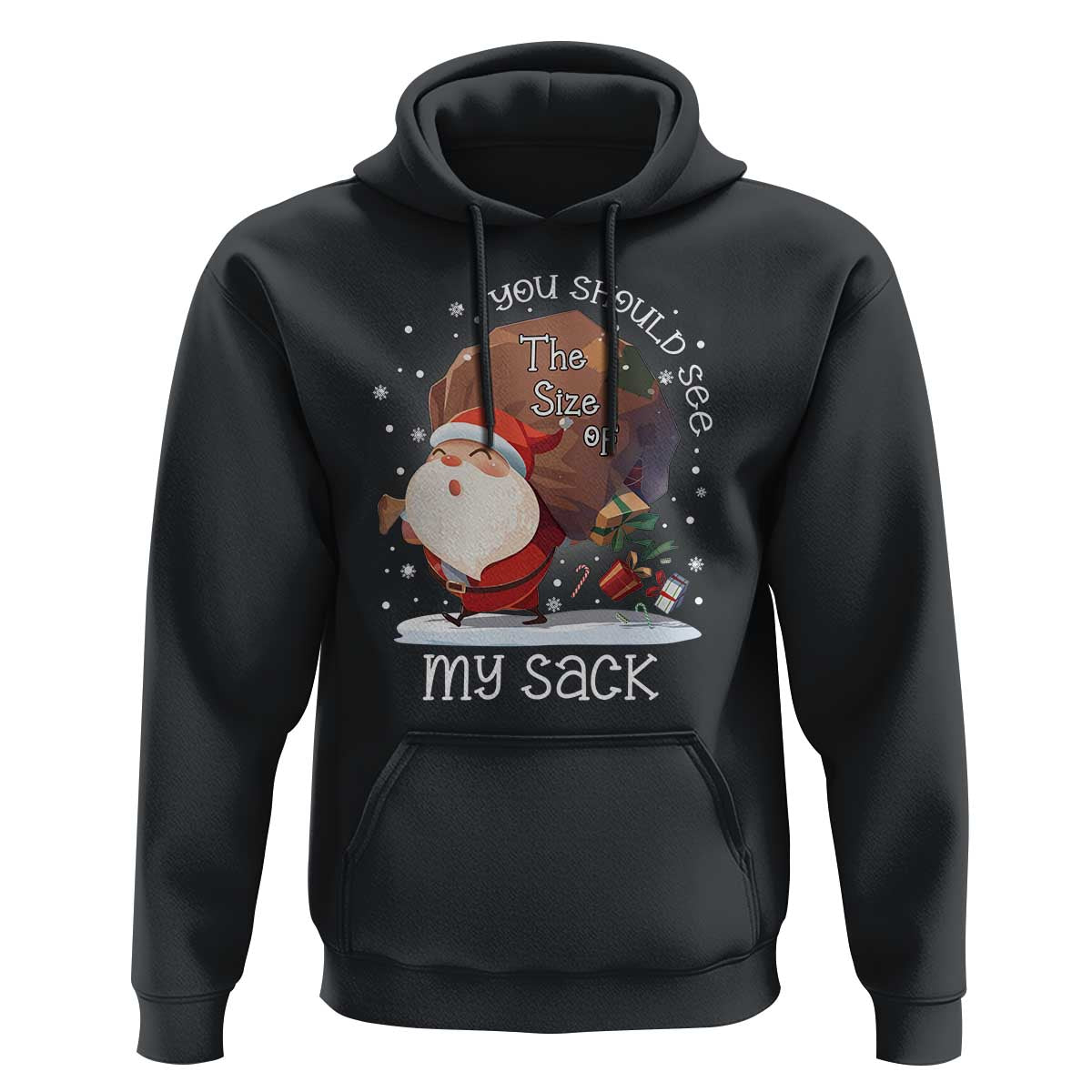 Funny Christmas Santa Hoodie You Should See The Size Of My Sack Presents