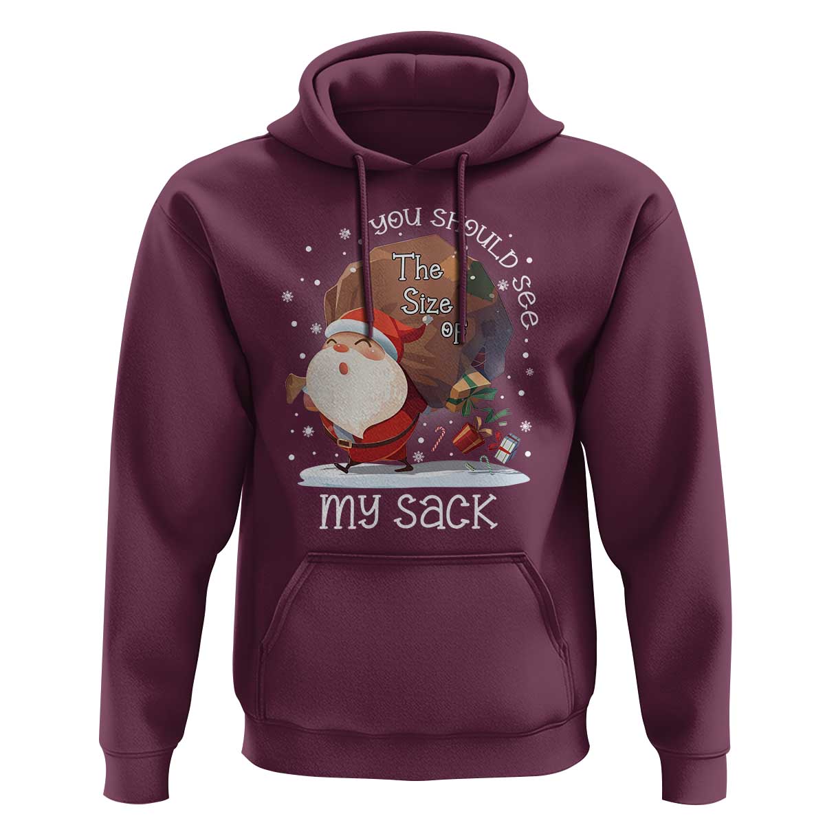 Funny Christmas Santa Hoodie You Should See The Size Of My Sack Presents