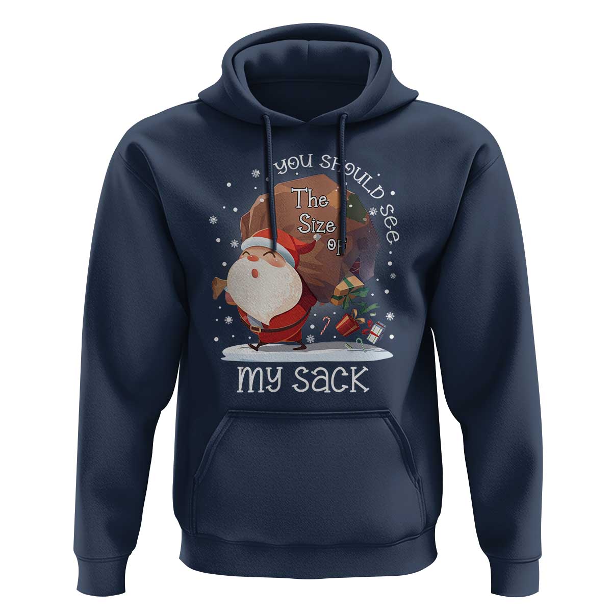 Funny Christmas Santa Hoodie You Should See The Size Of My Sack Presents