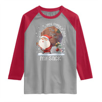 Funny Christmas Santa Raglan Shirt You Should See The Size Of My Sack Presents - Wonder Print Shop
