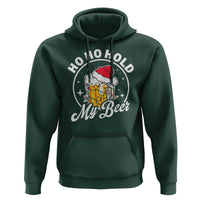 Funny Christmas Beers Hoodie Ho Ho Hold My Beer Vintage Mug Santa Hat