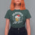 Funny Christmas Beers T Shirt For Women Ho Ho Hold My Beer Vintage Mug Santa Hat - Wonder Print Shop