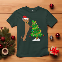 Funny Christmas Wiener Dog T Shirt Decorations Xmas Tree - Wonder Print Shop