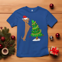 Funny Christmas Wiener Dog T Shirt Decorations Xmas Tree - Wonder Print Shop