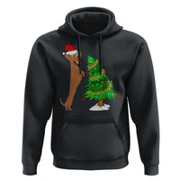 Funny Christmas Wiener Dog Hoodie Decorations Xmas Tree