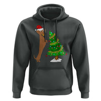 Funny Christmas Wiener Dog Hoodie Decorations Xmas Tree