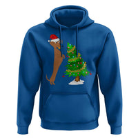 Funny Christmas Wiener Dog Hoodie Decorations Xmas Tree